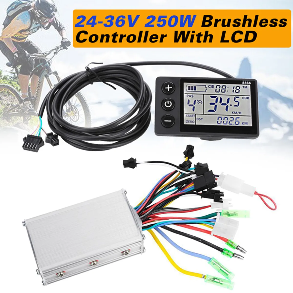 

24V-48V 350W Brushless Motor Controller unit for Scooter E-Bike Motor with LCD Motor Controller