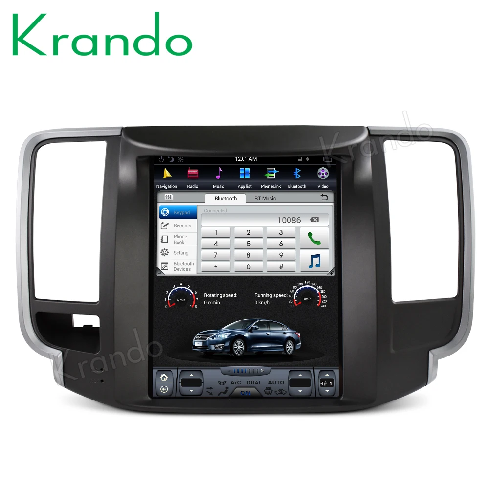 Flash Deal Krando Android 8.1 10.4"Tesla style Vertical screen car dvd radio multimedia system player For Nissan Teana 2008-2012 navigation 1