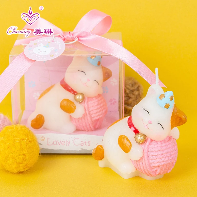 Birthday Cat Shape Candles for Babies Children Adults, Smokeless