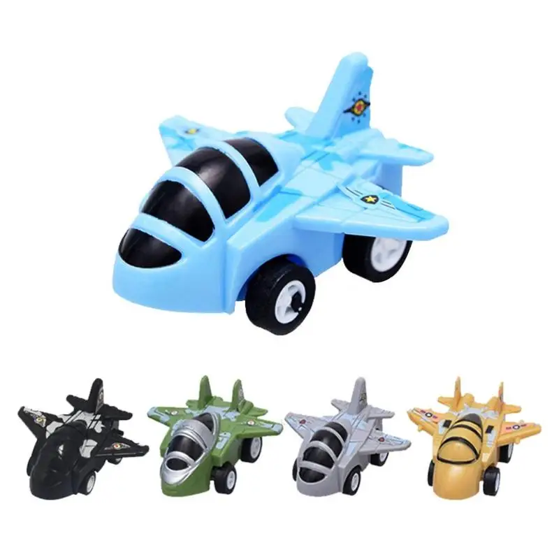 

1PC Cartoon Plane Toys Mini Simulation Pull Back Plane Fighter Model Toys Children Kids Educational Toy Gifts Random Color