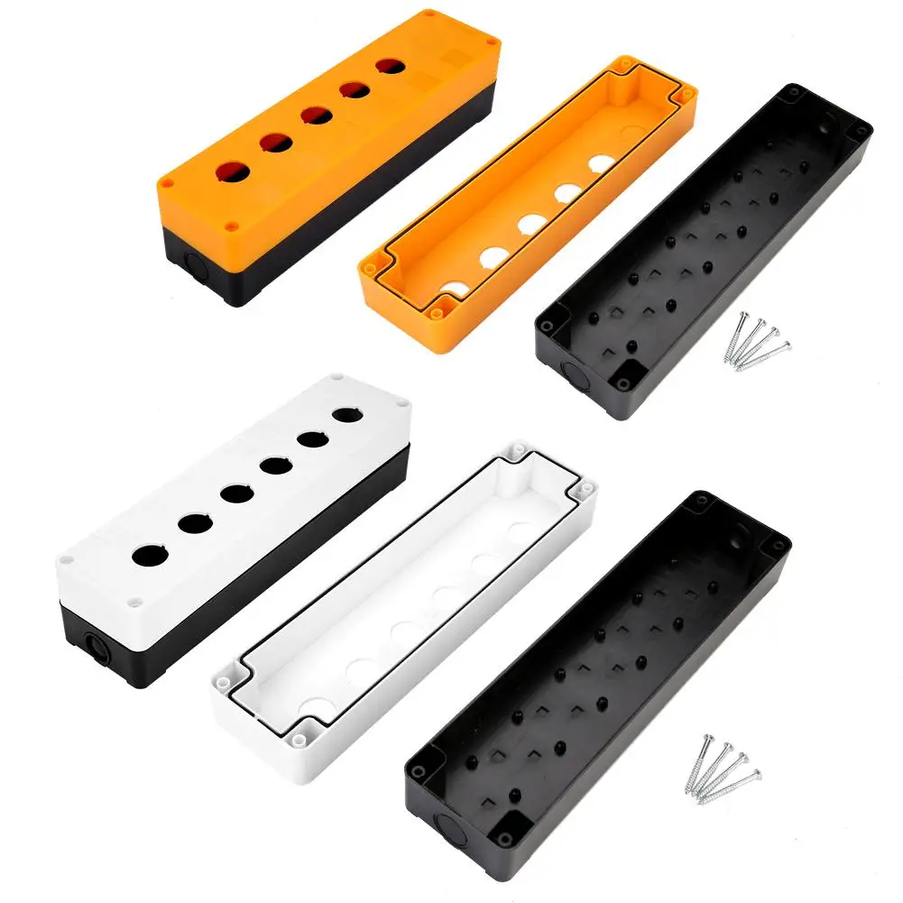 

BX5 Switch Box 22mm Five Holes Button Case Waterproof Button Switch Control Box Equipment Emergency Stop Push Button Switch