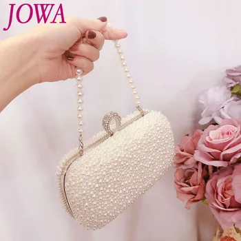 

2019 New Design Women's Evening Bags Ladies Double-sided All-Pearl Design Mini Handbags Wedding Party Bride Clutches Night Purse