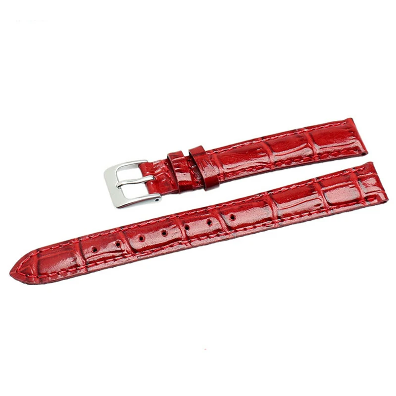 14 Millimetri Pantent In Pelle Cinturino Per Casio Donne Red Watch Band Per Ltp-1208E-9B2 Cinturino Di Vigilanza Del Braccialetto Della Cinghia Relogi