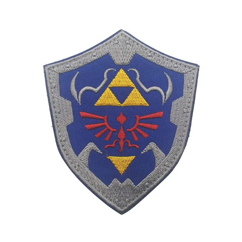 

The Legend of Zelda Shield Embroidery Patch Embroidered Patches Military Tactical Shoulder Mark Armband Appliqued Fabric Sticker