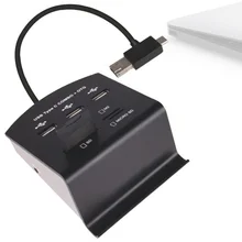 USB 3,0 кардридер TF/SD 4 слота для карт для TF карты 7 портов многоцелевая подставка для телефона usb-концентратор