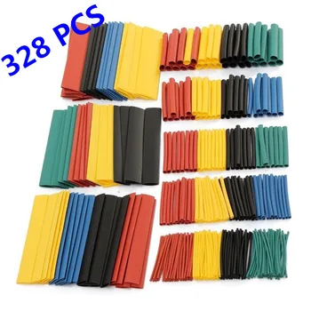 

328pcs 164pcs Heat Shrink Tubing Insulation Shrinkable Tube Assortment Electronic Car motorcycle circuit Polyolefin Wire Cable