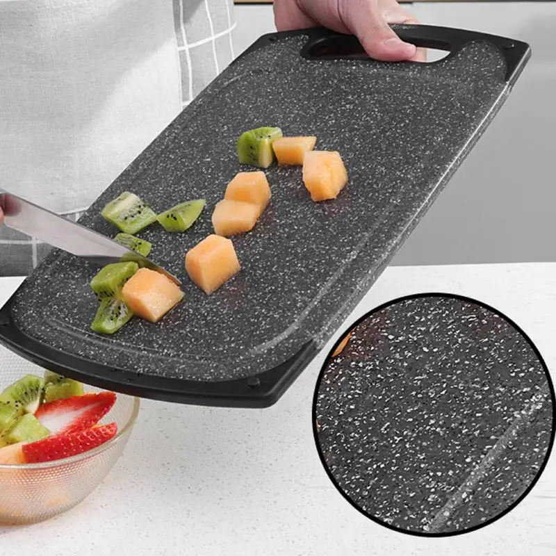 

Imitation Marble Chopping Board Cutting Board Portable With Non-slip Hanging Hole Kitchen Accessories