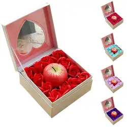 Искусственные розы цепочки и ожерелья подарок для свадьбы дня рождения коробка квадратный юбилей, свадьба, дерево