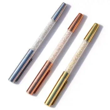 

Rose Gold Pen, Bling Crystal Pen Gel Ink Roller Ball Pens Fine Point Black Ink Rose Gold/Silver/Gold Pen for Office School Sup