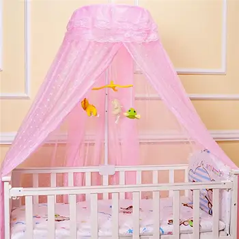 Baby Round Mosquito Net Hung Netting Bed Canopy For Kids Bedroom Mosquito Net Stand Holder Adjustable Clip-on Crib Canopy Holder