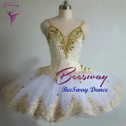 Золотое классическое балетное платье tuu для девочек Raymond Профессиональный Балетный пачка для взрослых Спящая красавица крем-пачка