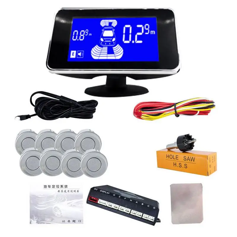 

4/6/8 Sensors LED Display/ LCD Display /Buzzer 22mm Car Parking Sensor Kit Reverse Backup Car Parking Radar Monitor