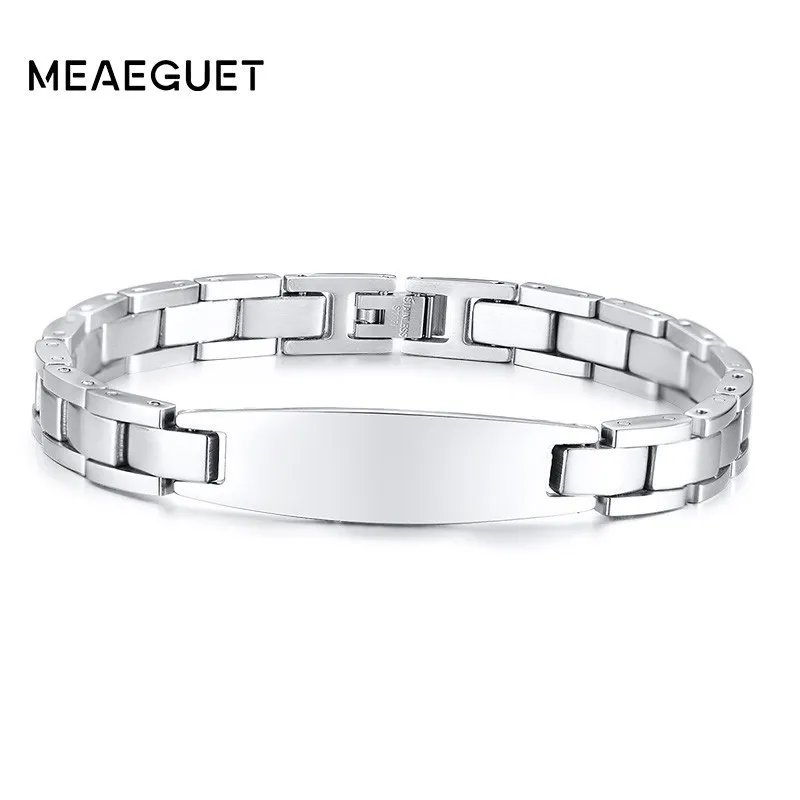 Папа серебряный браслет из нержавеющей стали мужские часы полосы звено цепи Brackelts бразильская повязка на руку мужской Прямая поставка Модные ювелирные изделия