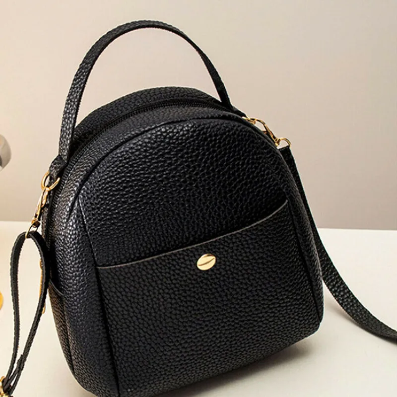 

2019 New Fashion Women Bag Girl Mini PU Leather Backpack Travel Rucksack School Bag Lovely Crossbody Messenger Shoulder Bag