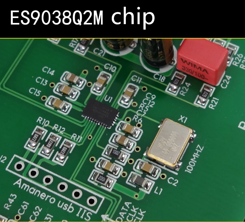HiFi ES9038Q2M I2S DSD DAC Coaxial Optical input decoder board free shipping