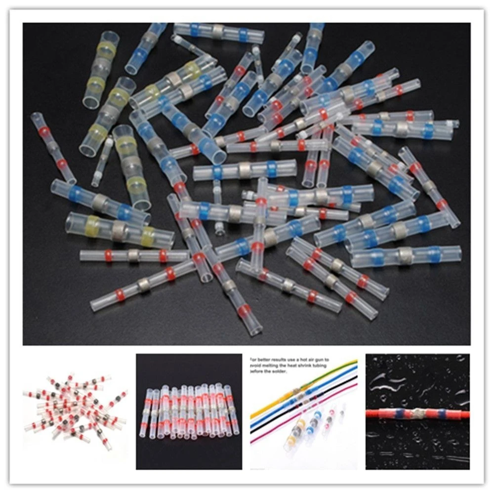 10 шт. водонепроницаемый припой уплотнение термоусадочные стыковые разъемы с паяльной втулкой