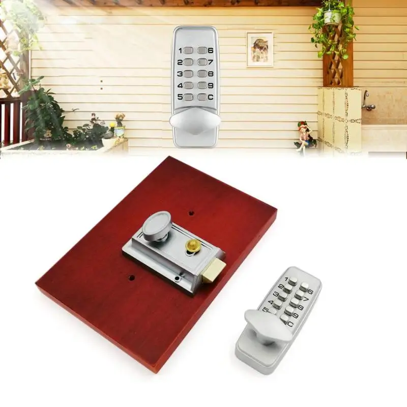 

Mechanical Digital Door Lock Push Button Keyless Code Combination Lock Set Waterproof and Rustproof