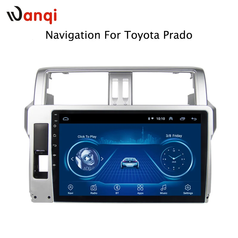 

10.1inch Android 8.1 Car GPS Navigation For Toyota prado 2014-2017 Support Stereo Audio Radio Video Bluetooth