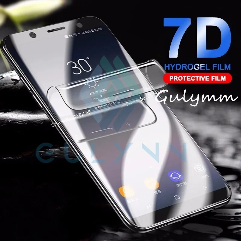 Изогнутая Гидрогелевая пленка с полным покрытием 7D для Samsung A6s A8s A9s защита экрана
