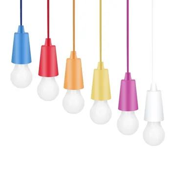 

LED Pendant Light Modern Ceiling Lamp 6 Colors Cute Mini HangLamp For Kids Bedroom Battery Decorative Lights Gift Dropshipping
