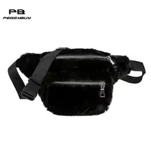 Модная зимняя поясная сумка из искусственного меха для женщин, поясная сумка, женская сумка, кошелек и дамские сумочки, женская сумка