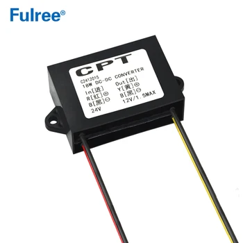

18W 24V to 12V 1500mA DC DC Power Converter 24VDC to 12VDC 1.5A Car Power Adapter Regulator Module for CCTV Monitor