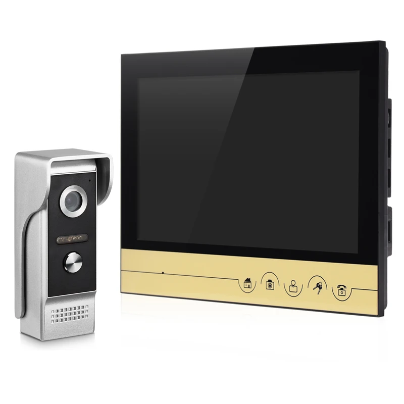 

9-inch color LCD HD video intercom doorbell photo video Visual Video Intercom Speakerphone Intercom System Waterproof IR Camera