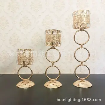 

Modern Style Minimalism Glass Art Candlestick Tealingt Candle Holder for Wedding Centros De Mesa Para Boda Candelabra 3DZTY03