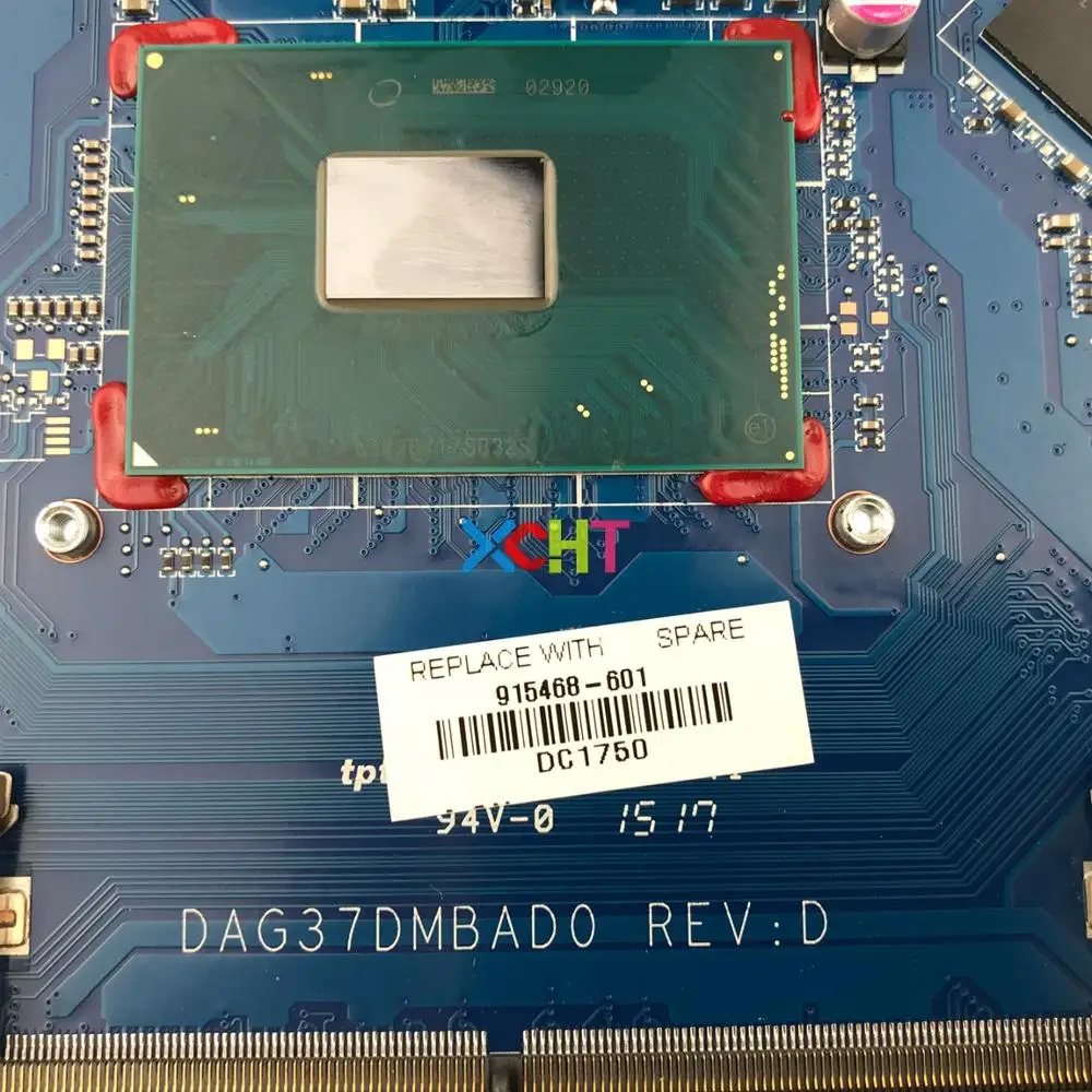  915468-601 915468-001 DAG37DMBAD0 w 1050/2GB i5-7300HQ CPU for HP Pavilion Notebook 17-ab 17T-AB200