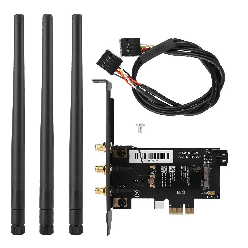 

BCM943602CS Bluetooth 4.1 1300Mbps PC Desktop WLAN Wireless Card PCI-E for Mac Network Card Compatible with WIN8, WIN8.1, WIN10
