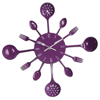

Housewares Cutlery Wall Clock Purple
