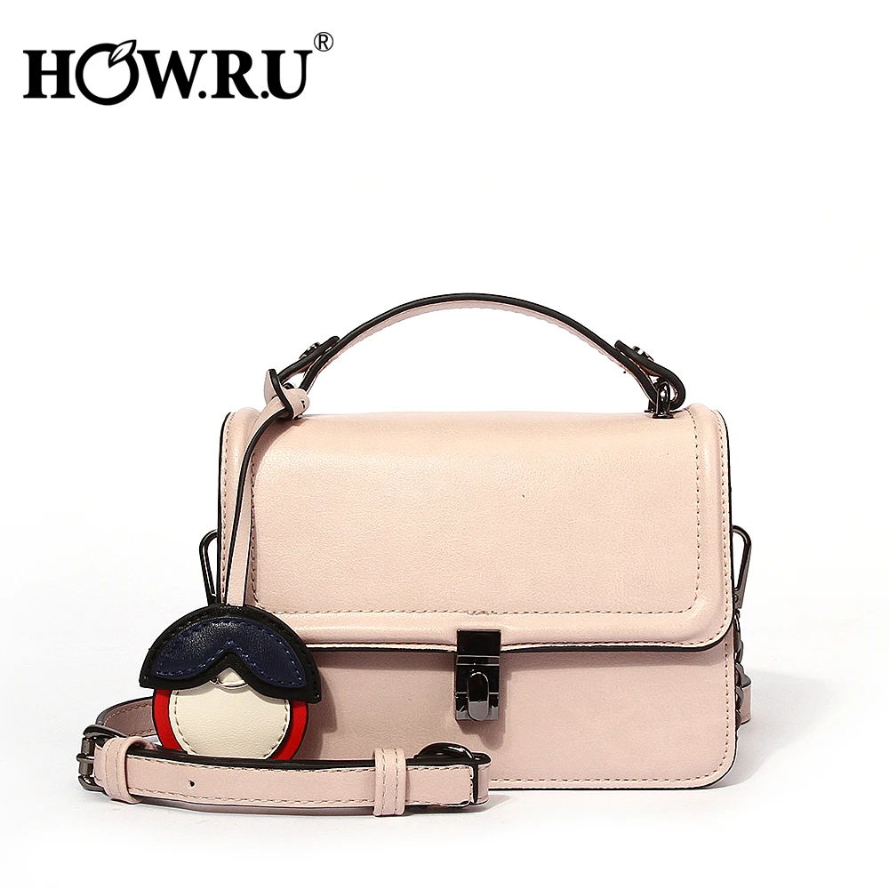 

HOWRU Brand Ladies Hand Bags with Chain Small PU Leather Woman's Fashion Handbag Shoulder Bag Square Cross Body Messenger Bags