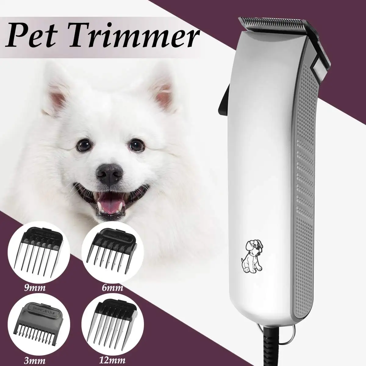 

1Set Adjust Electric Pet Cat Dog Trimmer Professional Hair Grooming Clipper Trimmer Shaver Hair Cutter Dog Haircut Machine Tool