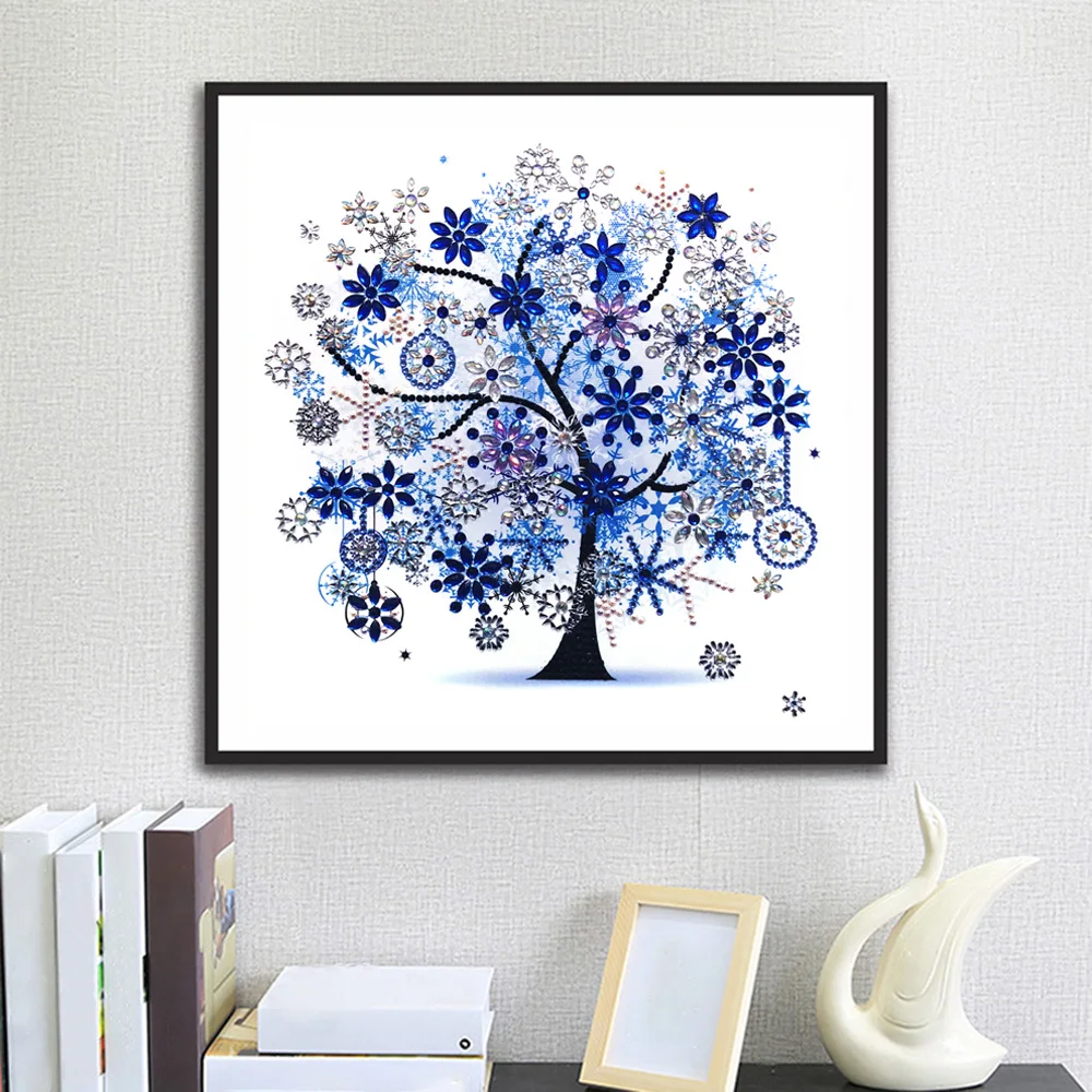 

DIY Diamond Painting Cross Stitch Four Season Tree Shiny Colorful Embroidery Round 5D Diamond 30*30cm