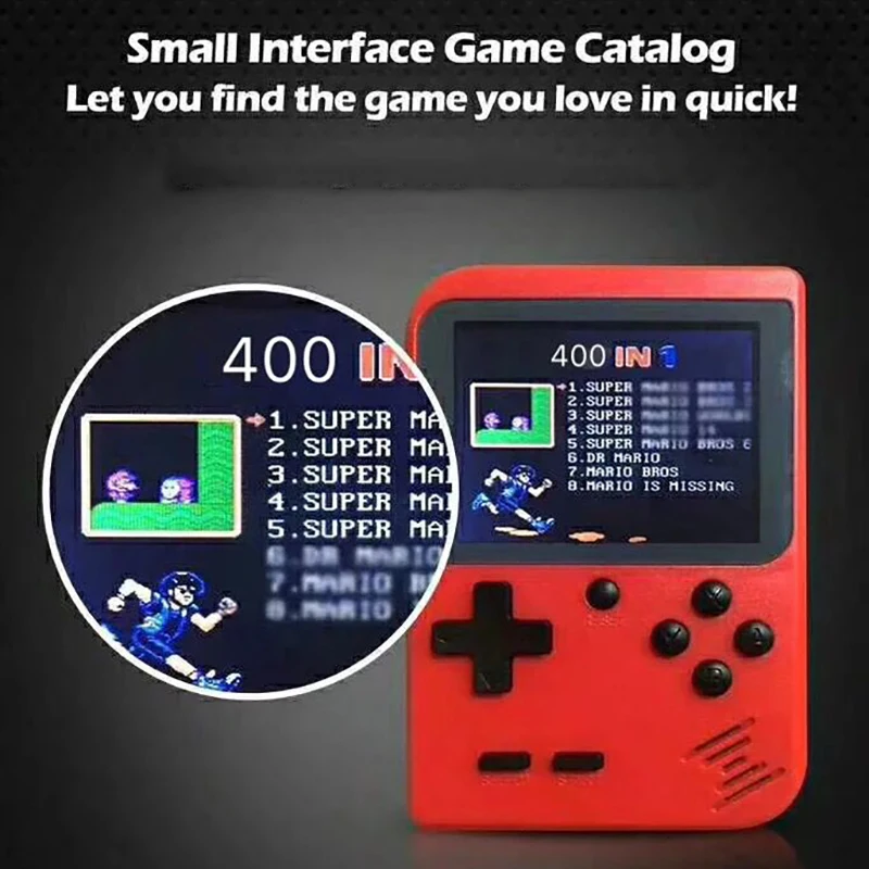 400 В 1 портативная видео портативная игровая консоль ретро классический мини игровой автомат встроенный в 400 классический не дублированный игровой 300 в 1