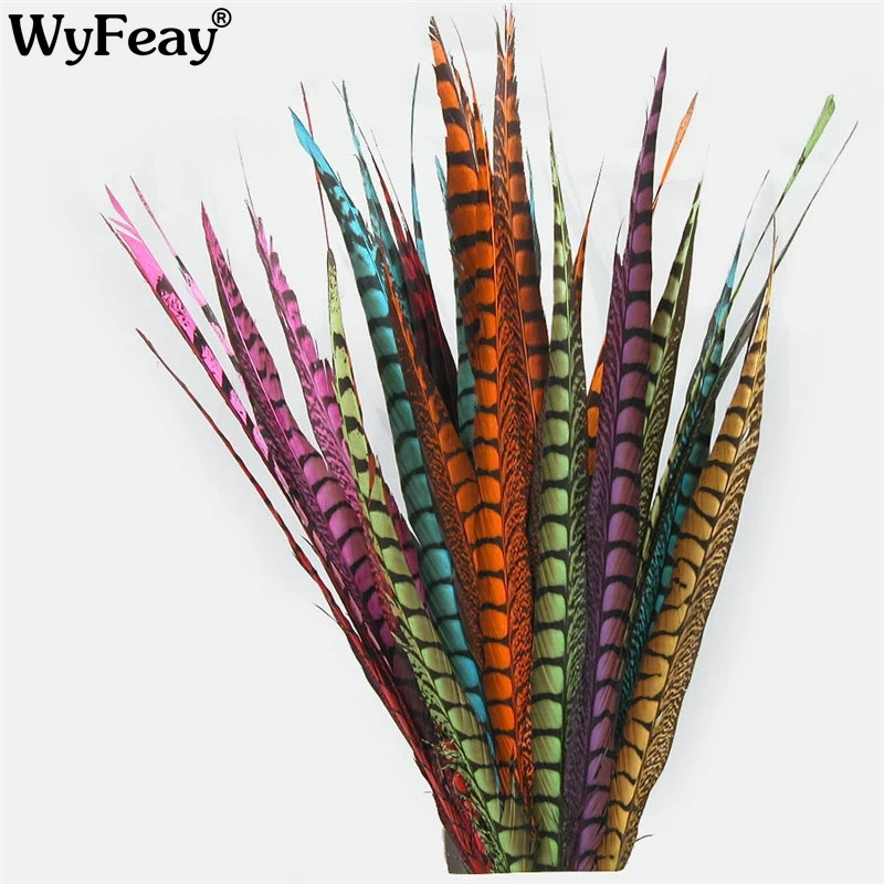 

50pcs/Lot 28-32 Inch/70-80cm Lady Amherst Pheasant Tail Feathers for Crafts Decor Carnival Costumes Wedding Decorations Plumes