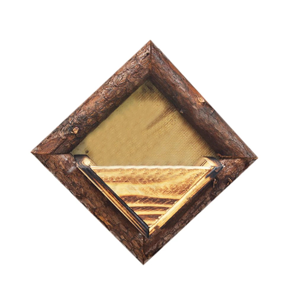 

Wood garden hanging waterproof diamond flower potted flower garden gardening indoor flower bonsai Christmas home decoration