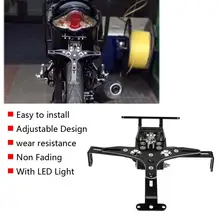 Мотоцикл лицензии кронштейн держатель с светодиодный свет для Yamaha FZ6 S2 MT09 MT10 ER6F xmax300 XJ6 MT07