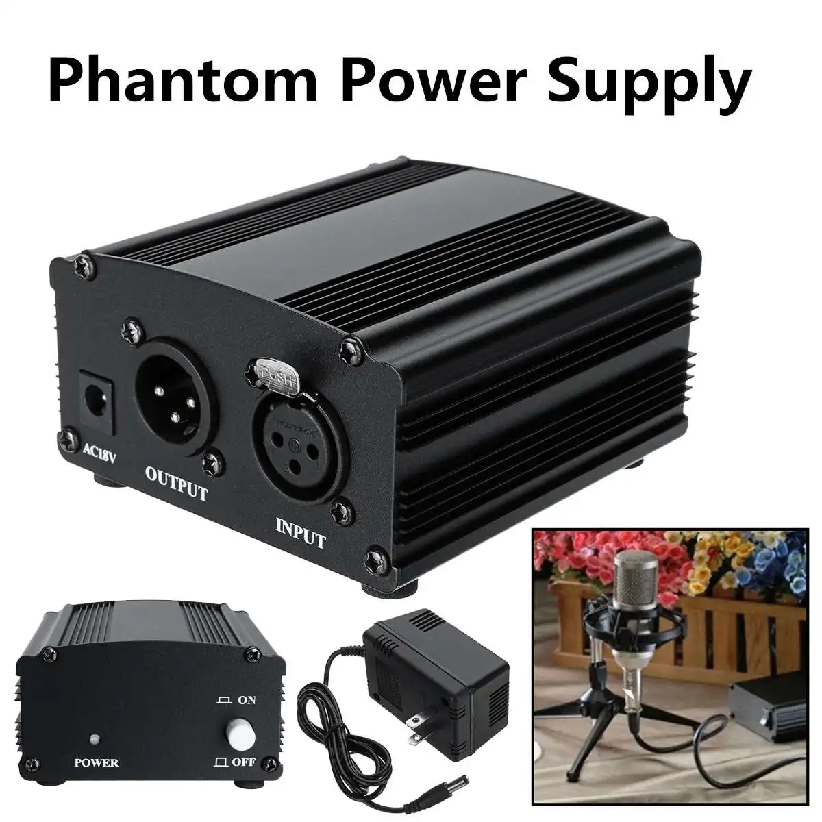 LEORY 48В Phantom Power 1 5 м кабель питания микрофон XRL розетка для мини микрофона