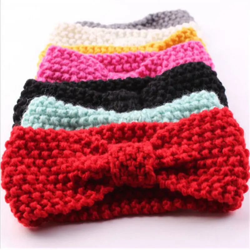 

Pudcoco Baby Hats USA Baby Kids Toddler Girl Warm Hair Band Bow Headband Crochet Knit Ears Wrap