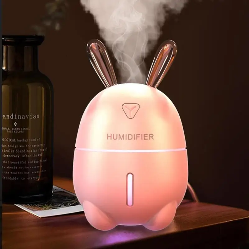 

300ML Home Office Ultrasonic Air Humidifier Essential Oil Diffuser with LED Night Light for Home Car USB Fogger Mist Maker