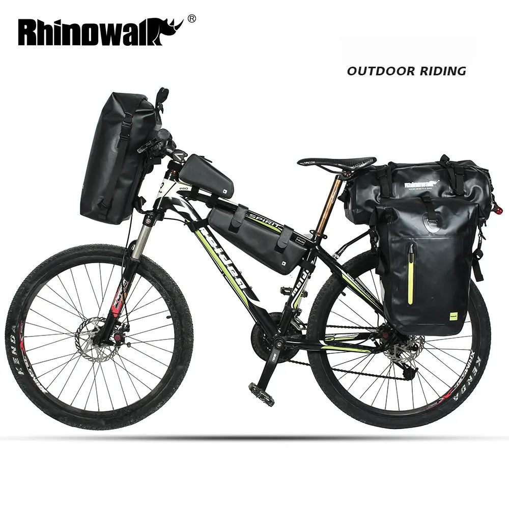 Perfect RHINOWALK Waterproof 20L Bicycle Backpack MTB Folding Bike Bicycle Front Handle Bar Bag Cycling Travel Riding bolso bicicleta 4