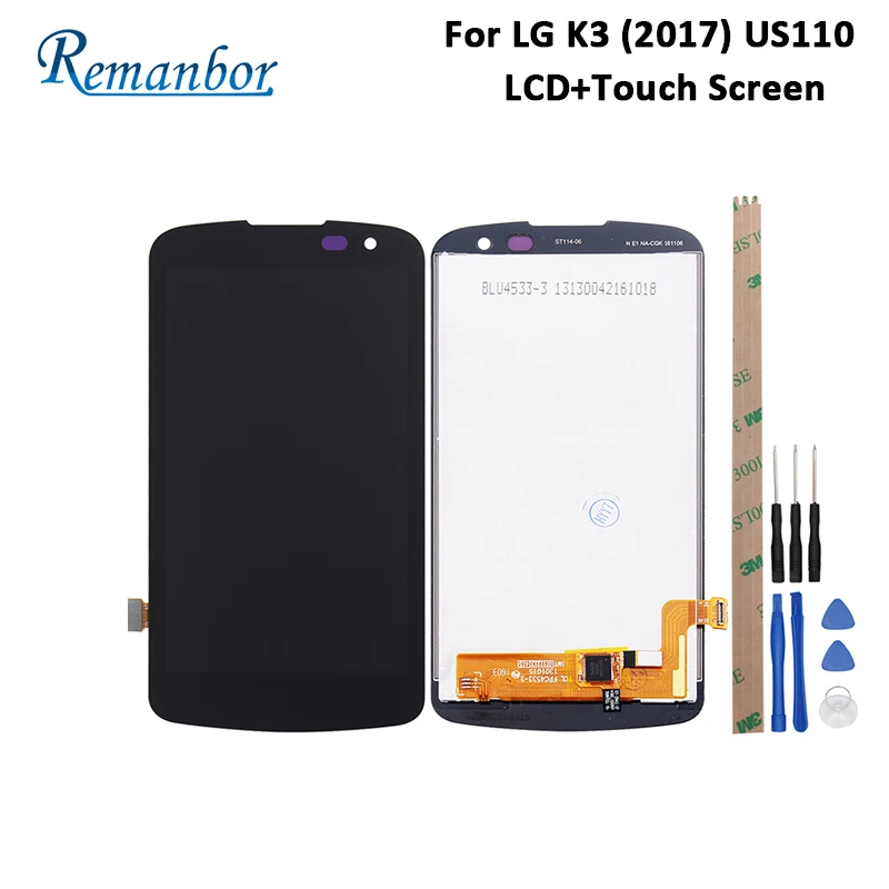 

Remanbor For LG K3 2017 US110 LCD Display And Touch Screen Digitizer Assembly For LG K3 2017 With Tools 100% Tested 4.5''