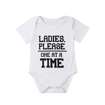 

Cotton Newborn Baby Boy Girl Short Sleeve Letter Print Romper Jumpsuit Playsuit Outfits Baby Clothes
