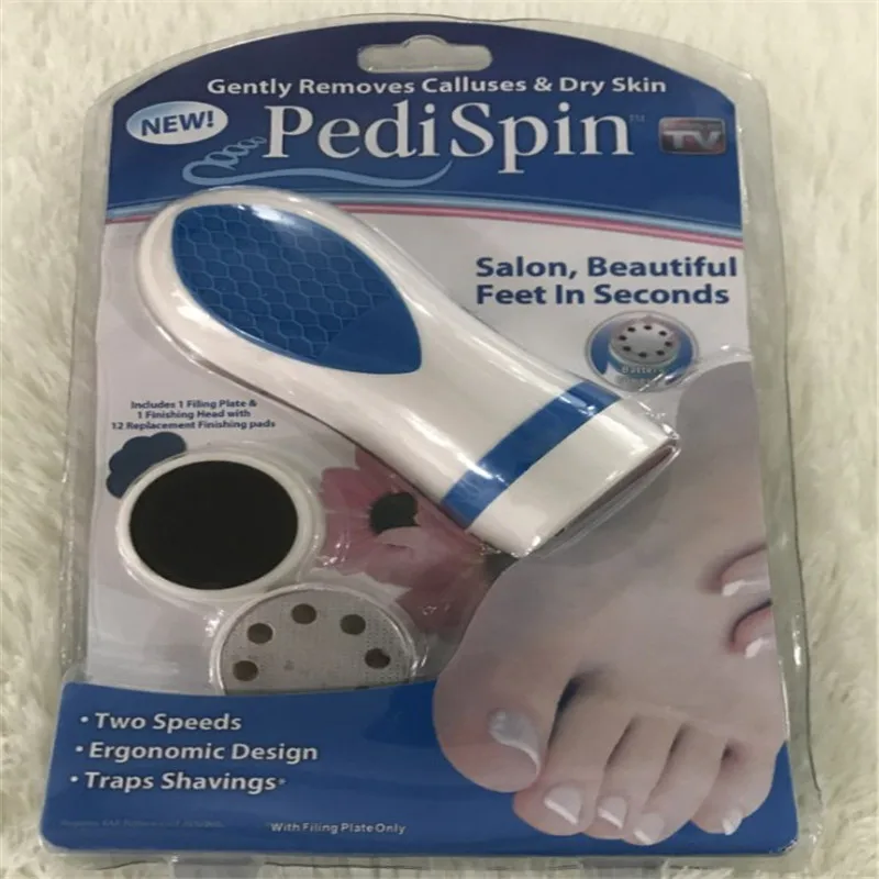 Pedi Spin tv прибор для пилинга кожи Электрический шлифовальный Уход за ногами профессиональный комплект для педикюра пилочка для ног твердый удаления мозолей кожи