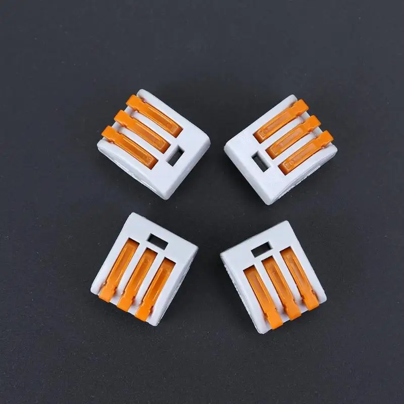 

0pcs Universal Compact ini fast Wire Connector Mini Wiring Connector Conductor Terminal Block With Lever 0.83 X 0.69 X 0.57 in
