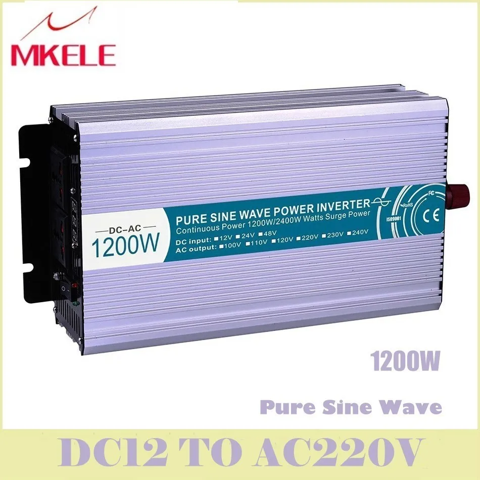

Sale MKP1200-242 Pure Sine Wave Off-grid Power Inverter 1200w Dc-Ac 24v 240v Voltage Converter Solar Digital Display China