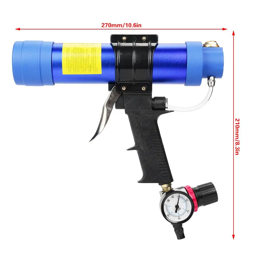 Регулируемый пневматический стеклянный клей-герметик, пистолет-патрон, пневматический пистолет 310 мл, твердый клей, герметик, аппликатор, пистолет-шприц, инструмент