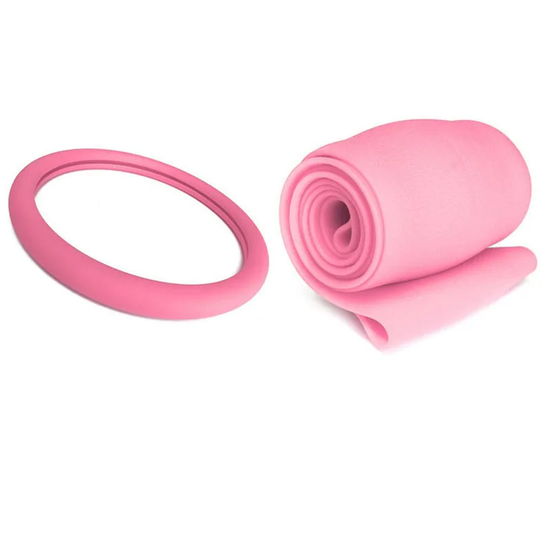 

36-40cm Car Leather Texture Soft Silicone Steering Wheel Cover Multi Color Universal Skin Soft Silicon Steering Wheel Cover