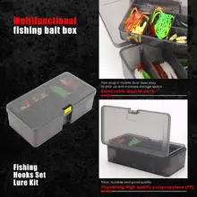 Пластиковая коробка для рыболовных снастей, набор рыболовные приманки, крючки, многофункциональная коробка для приманки, аксессуары для улицы, чехлы для хранения
